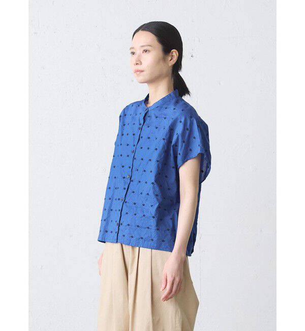 MidiUmi「MidiUmi ドット柄シャツノースリーブ」|シャツ・ブラウス|