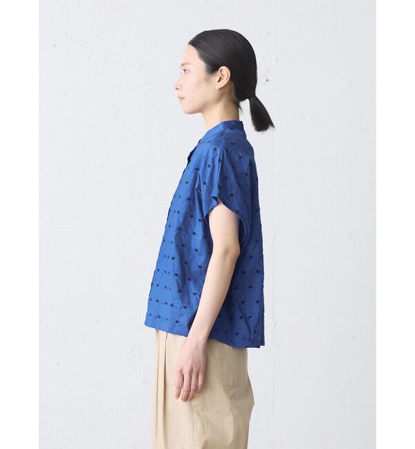 MidiUmi「MidiUmi ドット柄シャツノースリーブ」|シャツ・ブラウス|