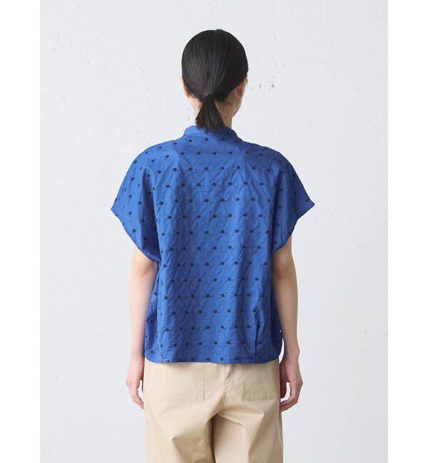 MidiUmi「MidiUmi ドット柄シャツノースリーブ」|シャツ・ブラウス|