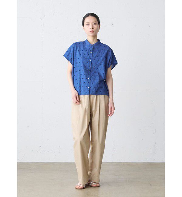 MidiUmi「MidiUmi ドット柄シャツノースリーブ」|シャツ・ブラウス|