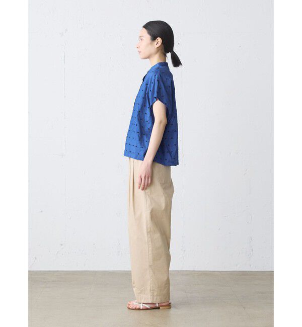 MidiUmi「MidiUmi ドット柄シャツノースリーブ」|シャツ・ブラウス|