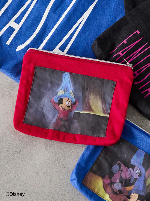 Lugnoncure「【Disney】FANTASIA/ロゴプリントポーチ」|その他|レッド