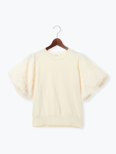 Te chichi「シャギーバルーンスリーブニット」|ニット・セーター|ベージュ