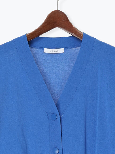 Te chichi「14G綿ポリVネックカーディガン【接触冷感・UVカット・抗菌防臭】」|カーディガン|