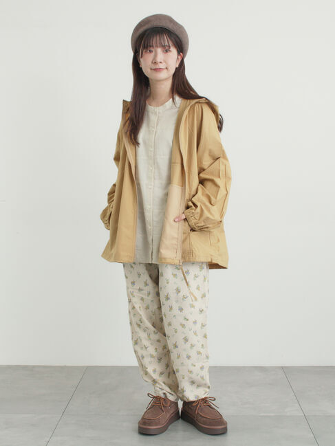 Samansa Mos2「スクエア刺繍バンドカラーブラウス」|シャツ・ブラウス|