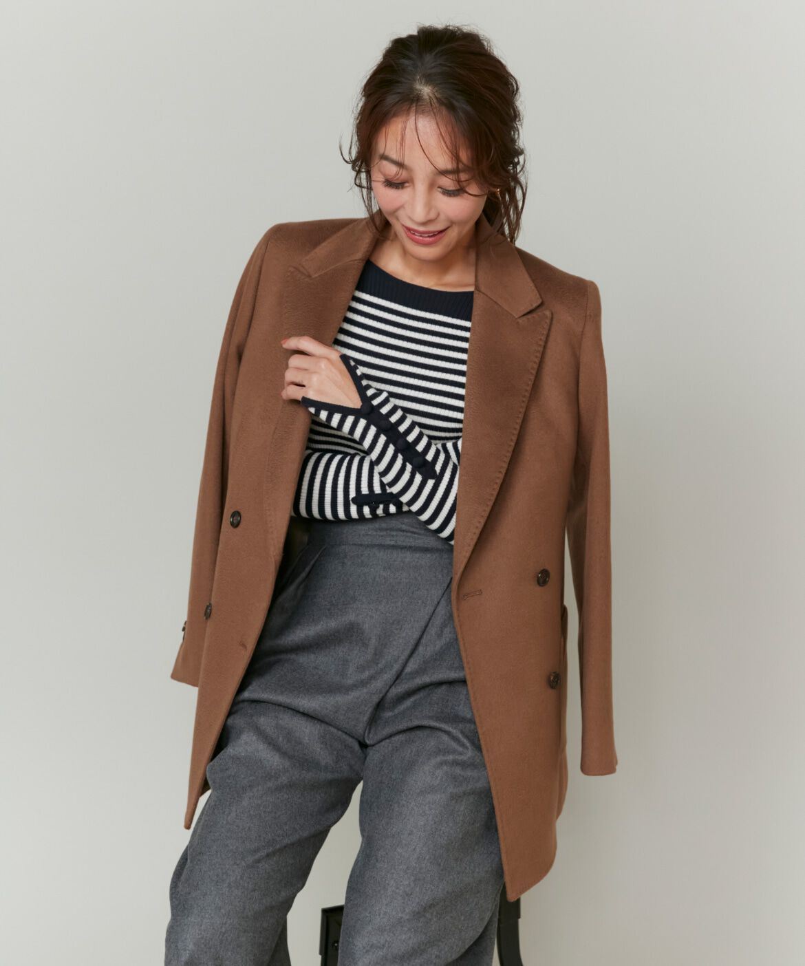 INED「《大草直子コラボ》カシミヤダブルブレストジャケット《COLOMBO》」|テーラードジャケット|