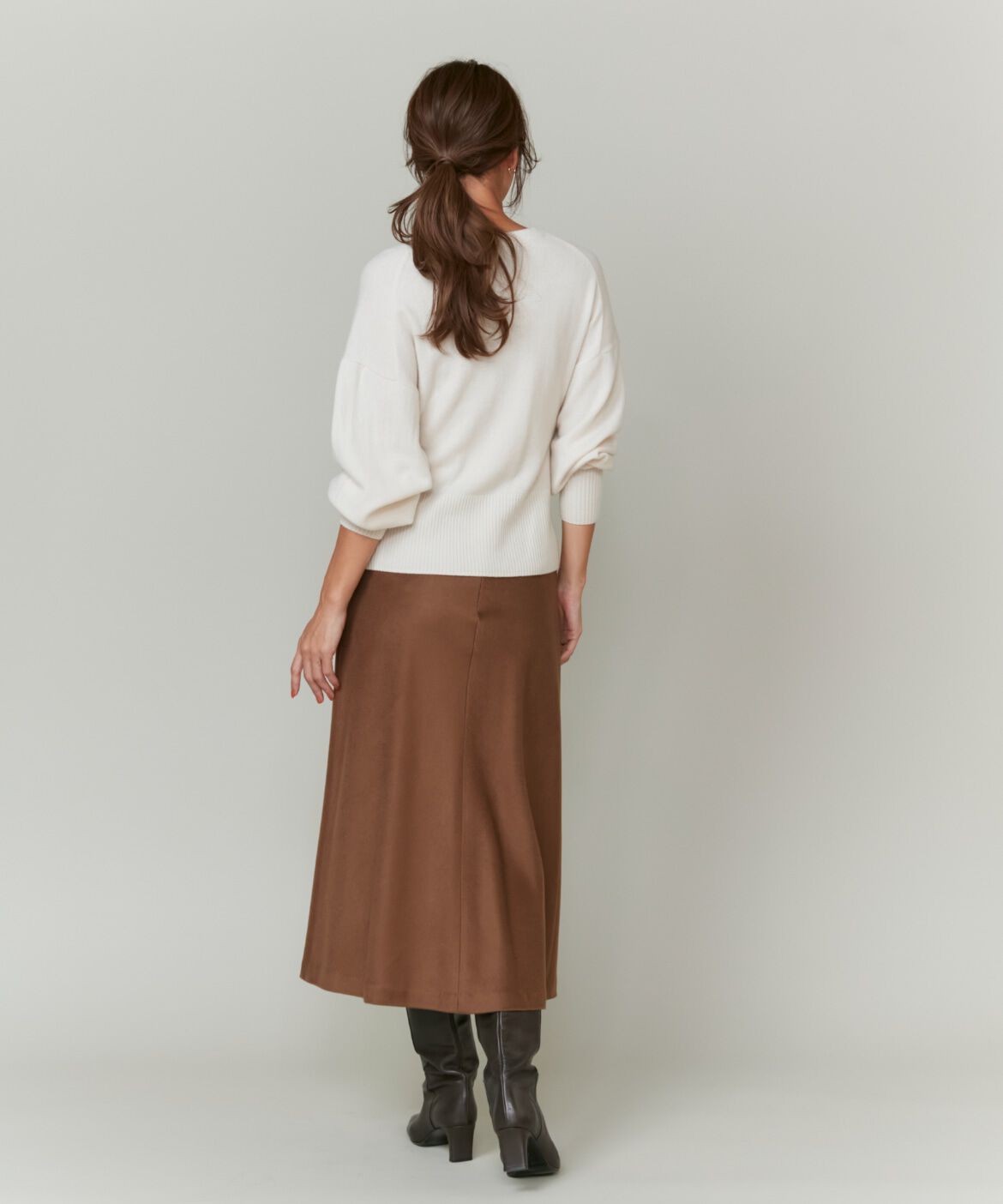 INED「《大草直子コラボ》カシミヤAラインスカート《COLOMBO》」|フレア|