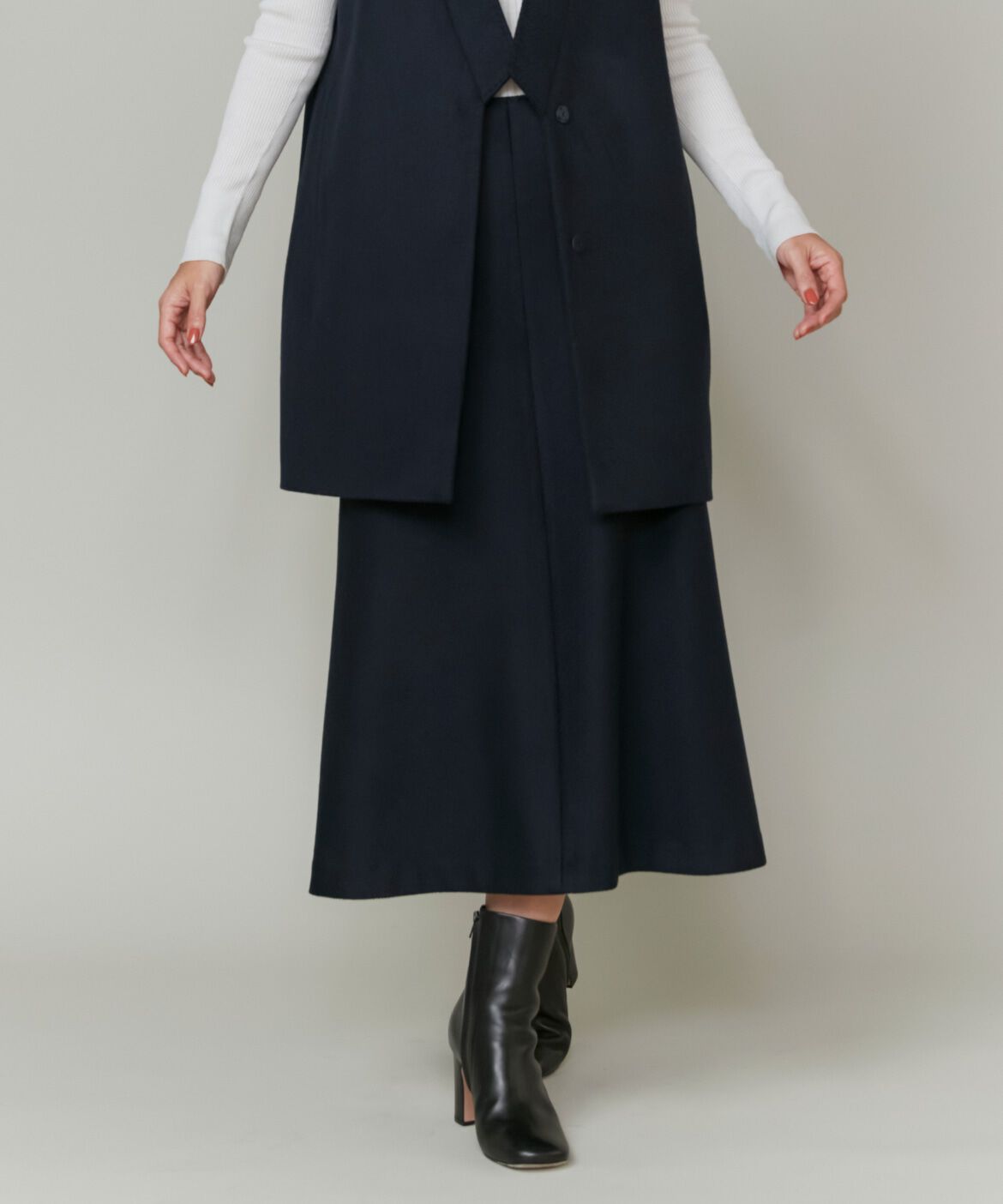 INED「《大草直子コラボ》カシミヤAラインスカート《COLOMBO》」|フレア|