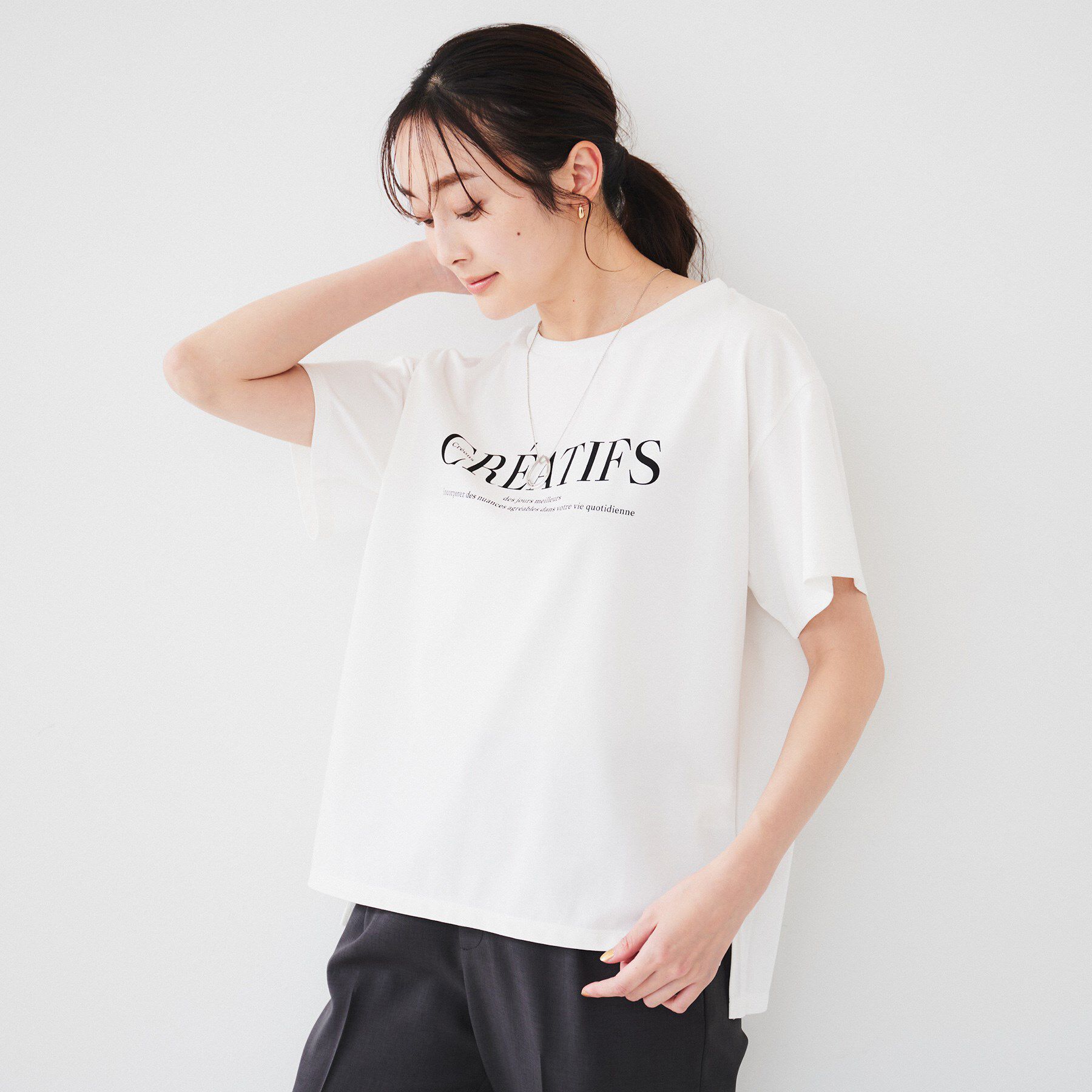 UNTITLED「ロゴTシャツ」|Tシャツ・カットソー|オフホワイト(103