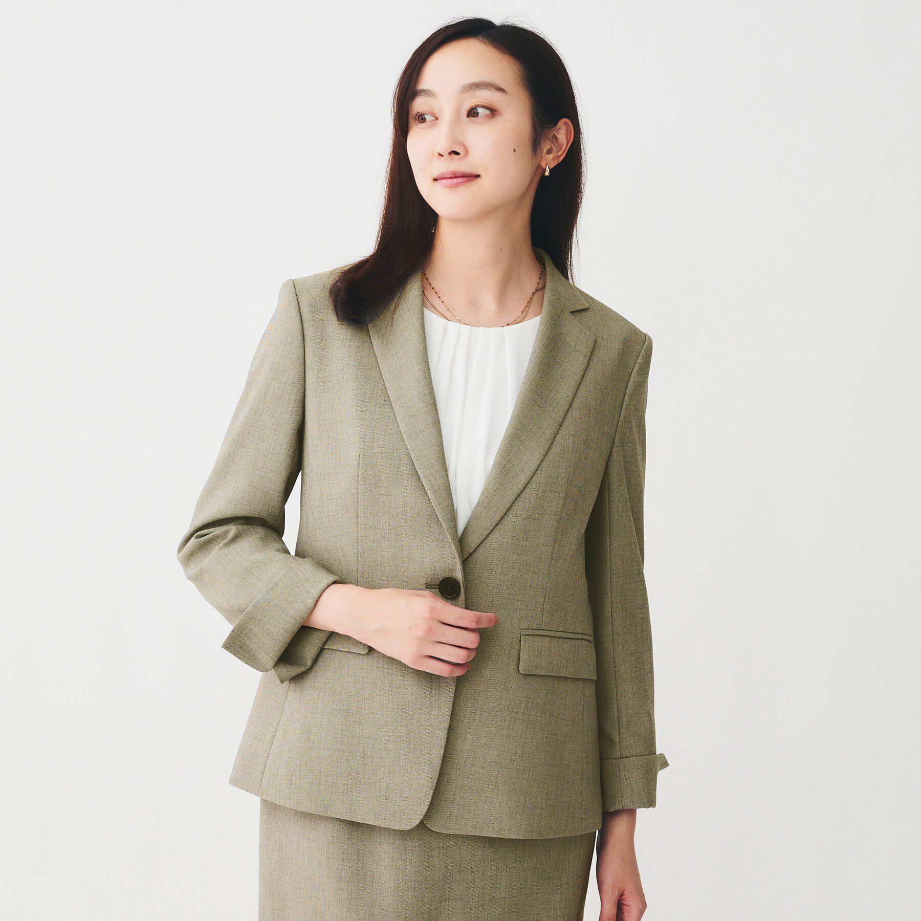 UNTITLED「【洗える/お仕事スーツ】ドライメランジ テーラードジャケット」|テーラードジャケット|