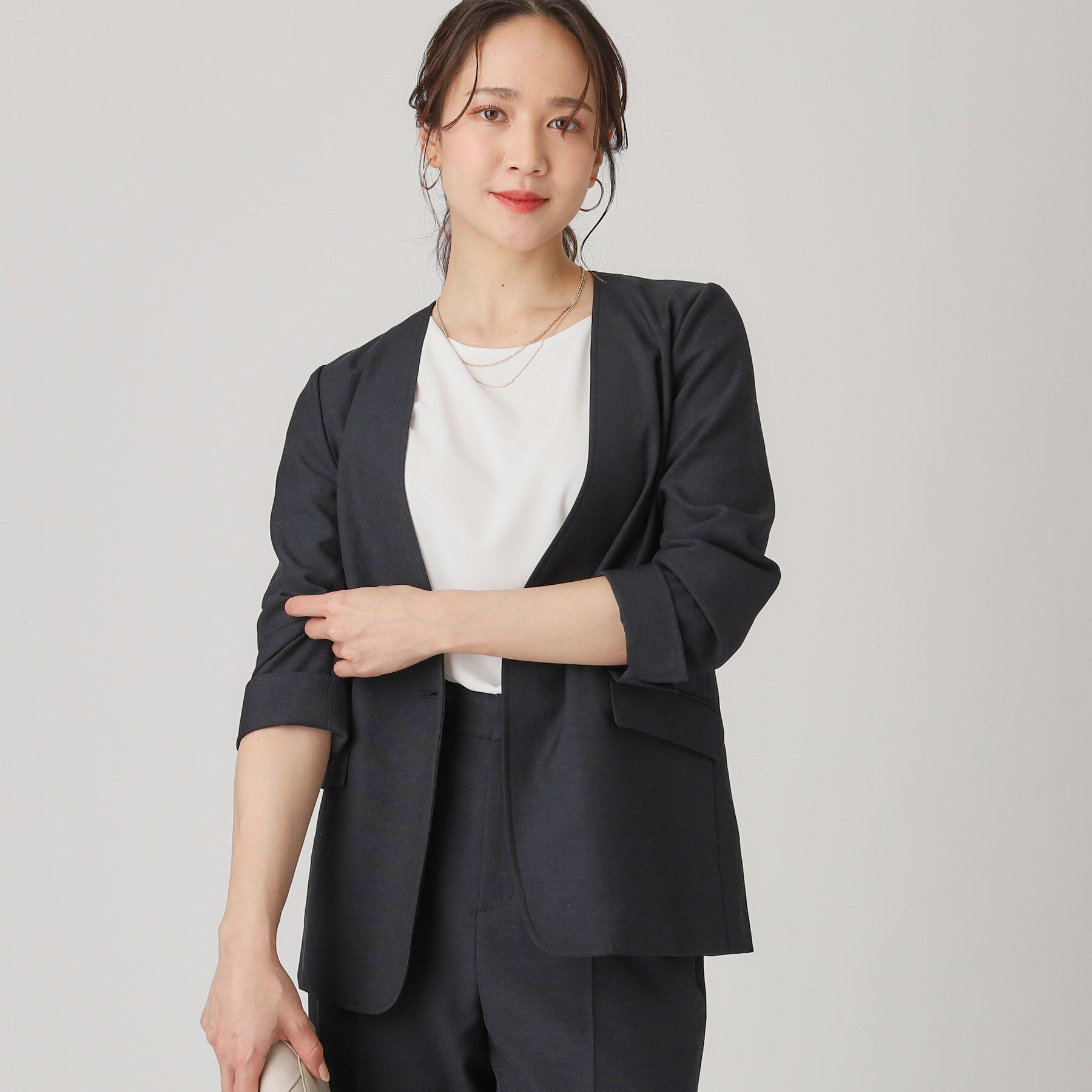 COUP DE CHANCE「【洗える／日本製】ノーカラージャケット」|ノーカラージャケット|