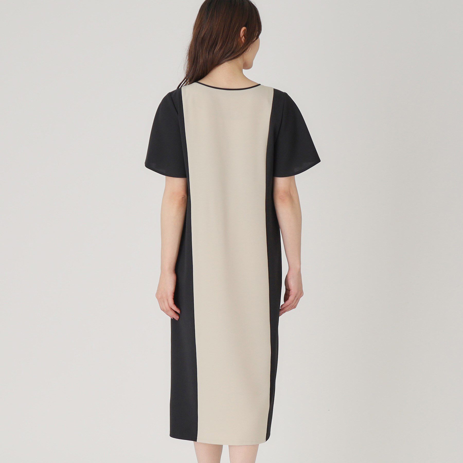 COUP DE CHANCE「【洗える／日本製】配色デザインワンピース」|ワンピース|