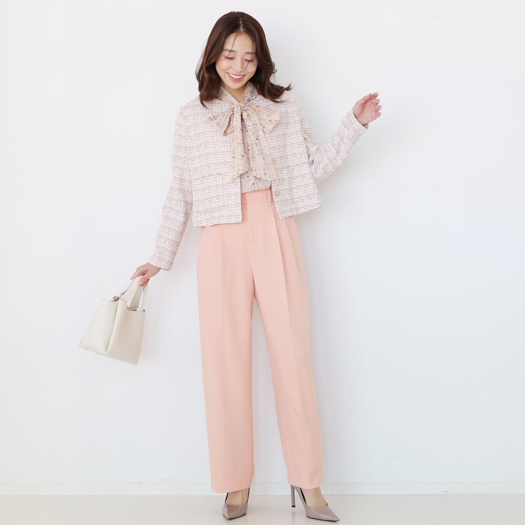 COUP DE CHANCE「【ON/OFF着回し】カラーツイードジャケット」|ノーカラージャケット|