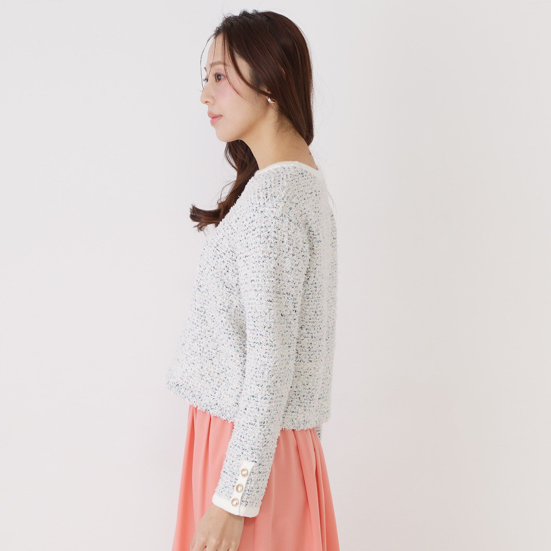 COUP DE CHANCE「【洗える/セットアップ可】ツィード調ニットトップス」|ニット・セーター|