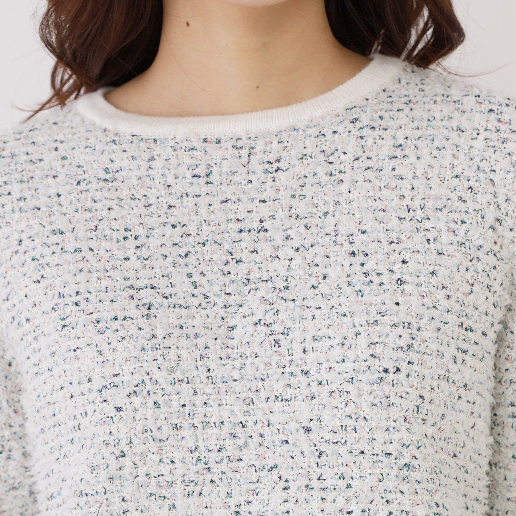 COUP DE CHANCE「【洗える/セットアップ可】ツィード調ニットトップス」|ニット・セーター|