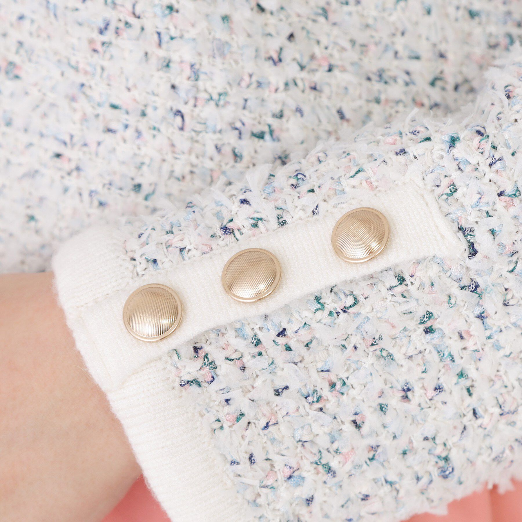 COUP DE CHANCE「【洗える/セットアップ可】ツィード調ニットトップス」|ニット・セーター|