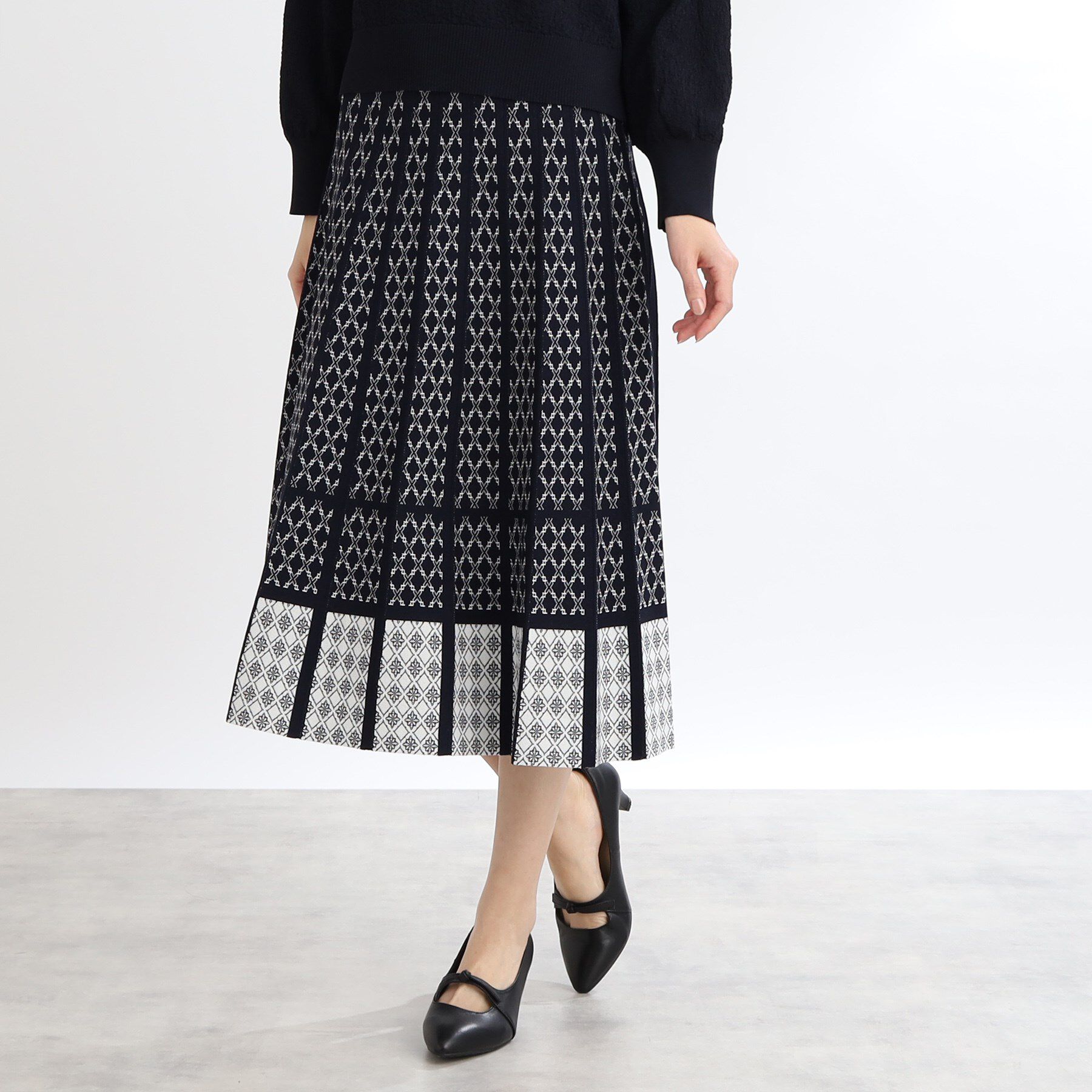 Reflect「【WEB限定カラーあり／ウエスト紐調節／セットアップ可】ジャカードスカート」|スカート|