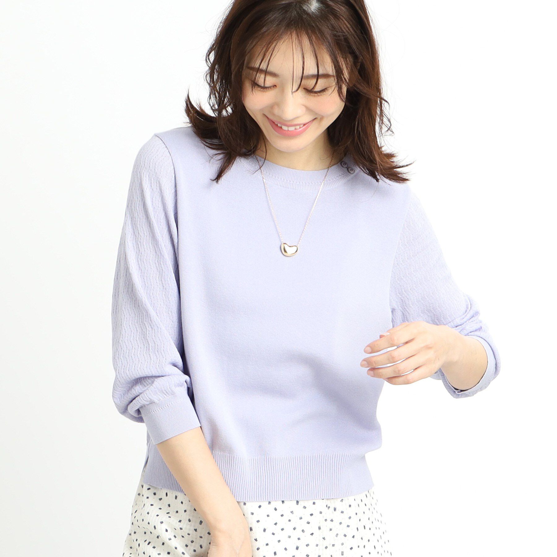 Reflect「【WEB先行カラーあり／洗える】パフスリーブニット」|ニット・セーター|