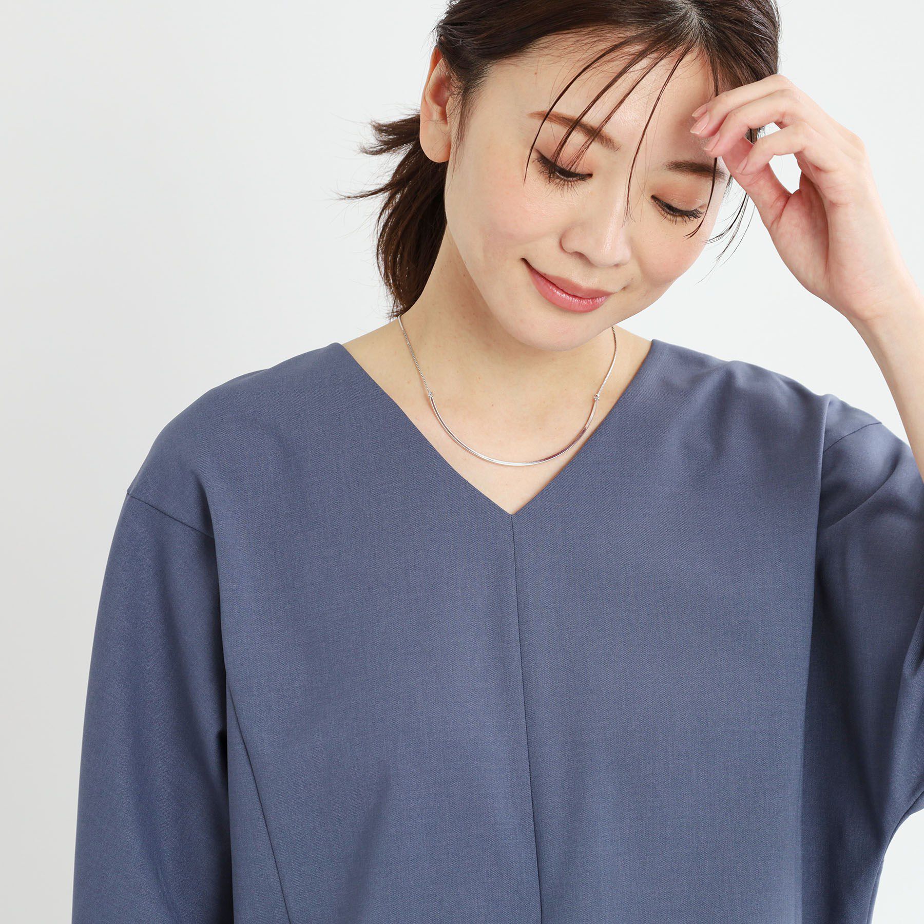 Reflect「【夏SALE／チェーン長さ調節可】カーブラインネックレス」|ネックレス|