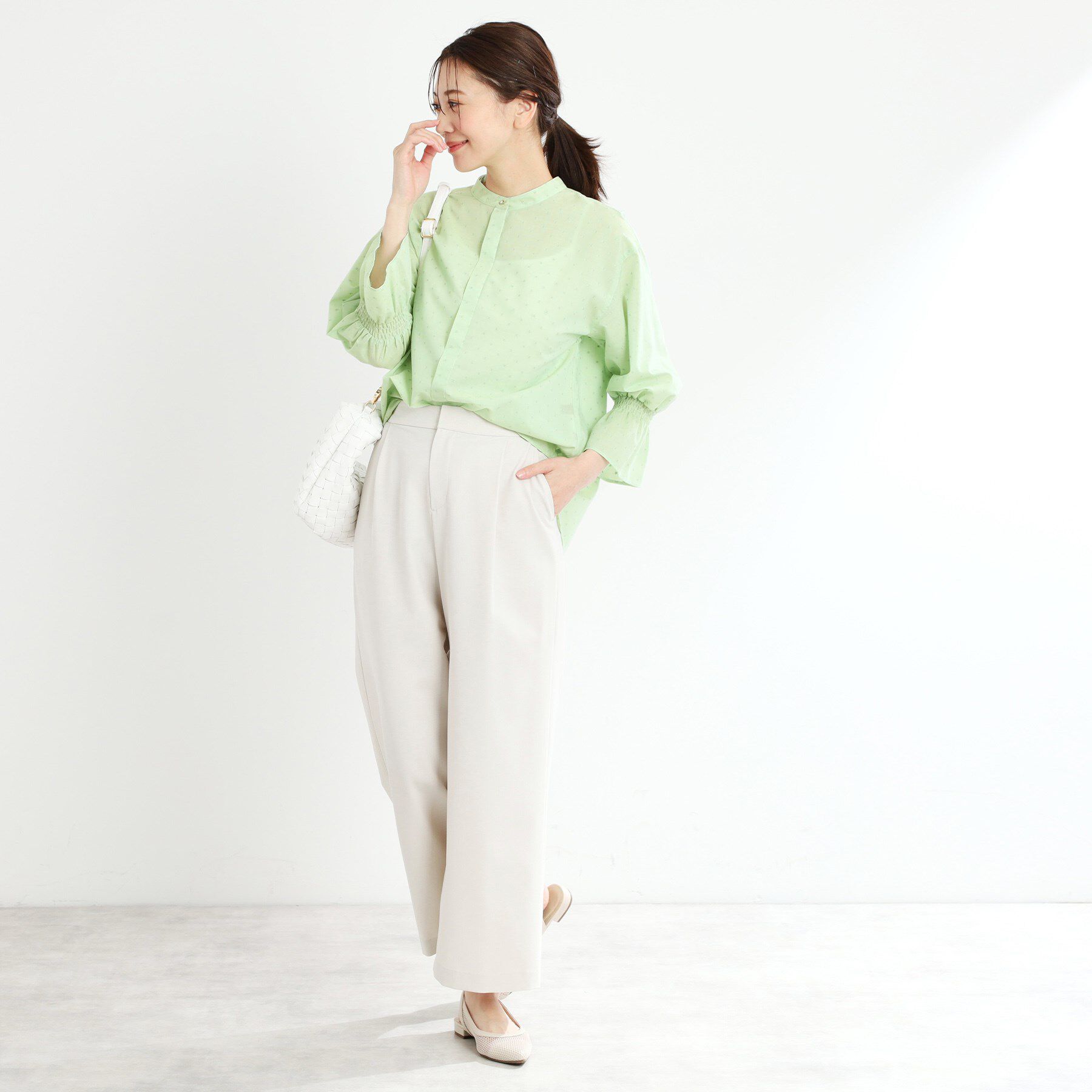 Reflect「【洗える】キャンディースリーブブラウス」|シャツ・ブラウス|