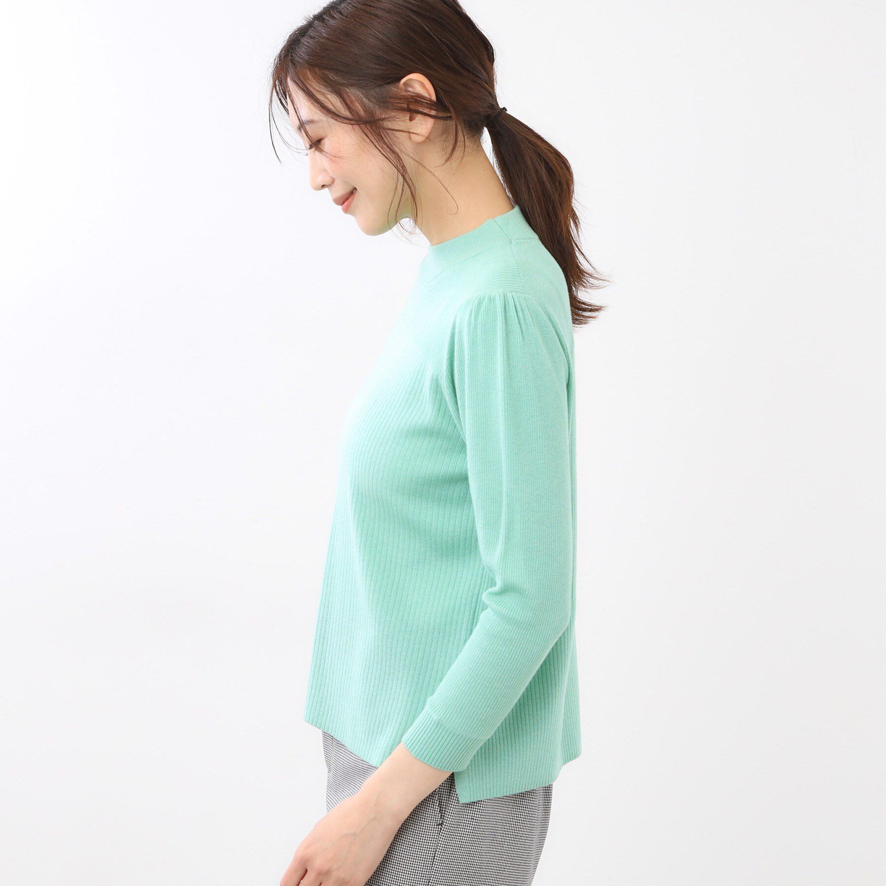 Reflect「【選べる5色／アンサンブル可】プチハイネックリブニット」|ニット・セーター|