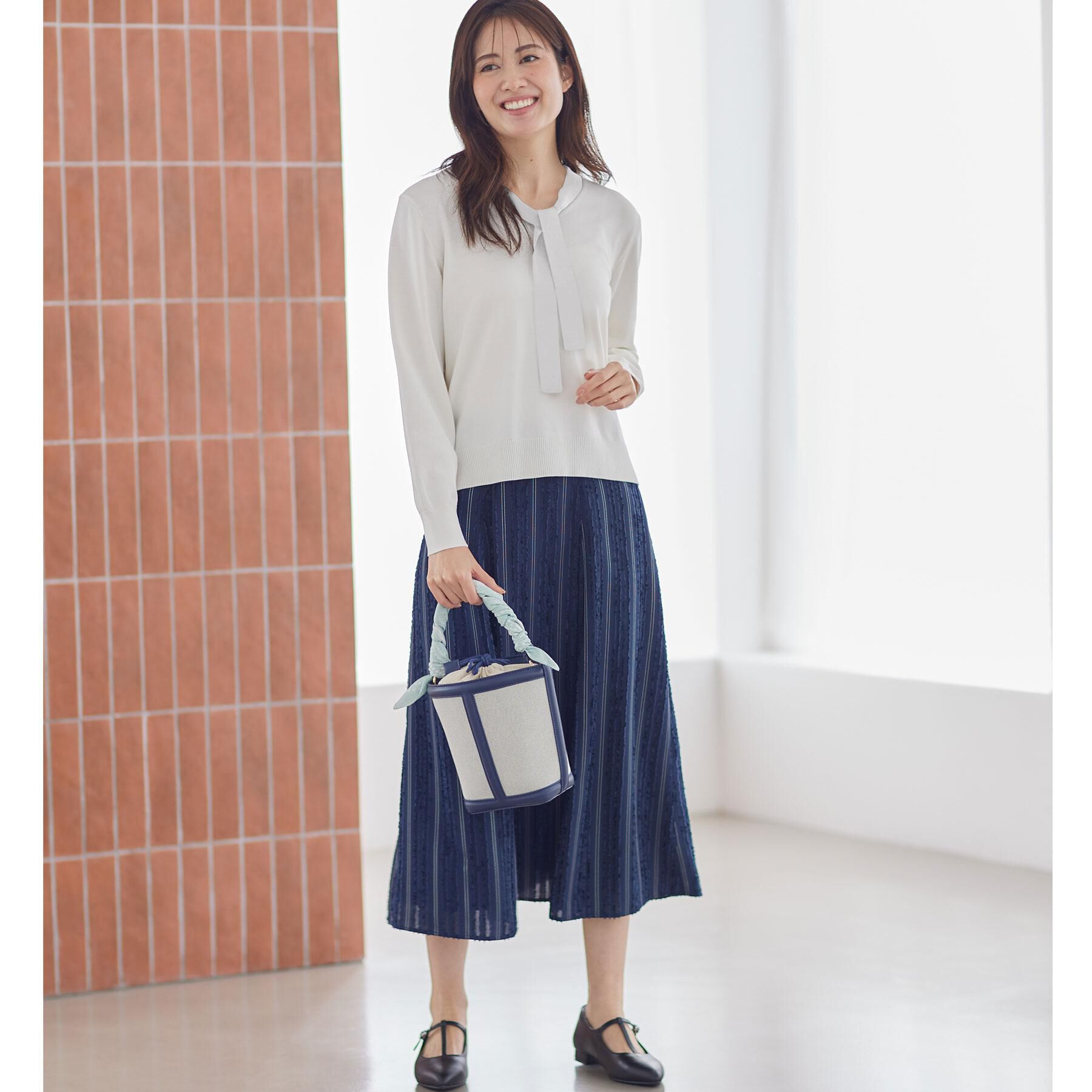 Reflect「【セットアップ可】ストライプ柄ジャカードスカート」|スカート|