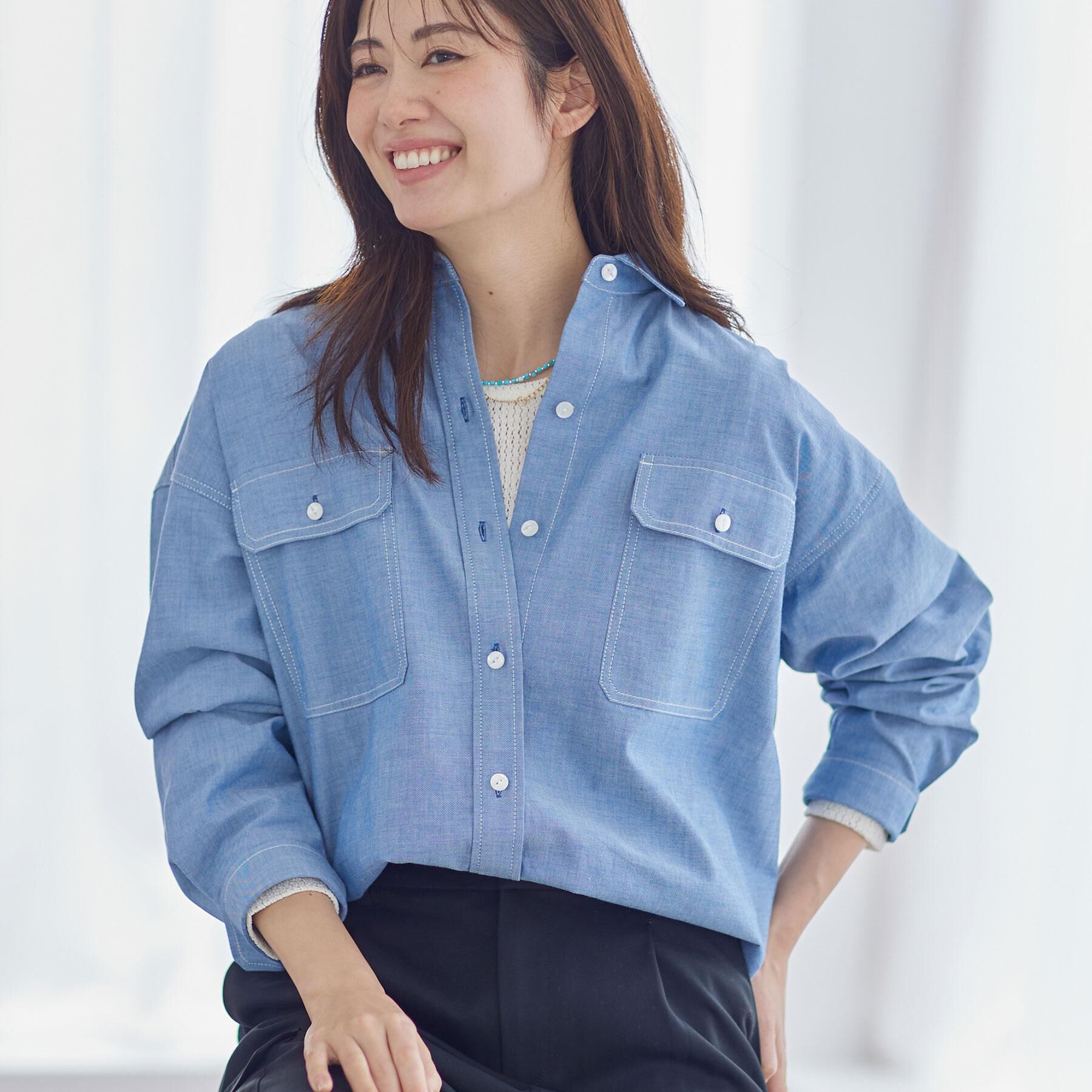 Reflect「【羽織にも◎】ダンガリーシャツ」|シャツ・ブラウス|