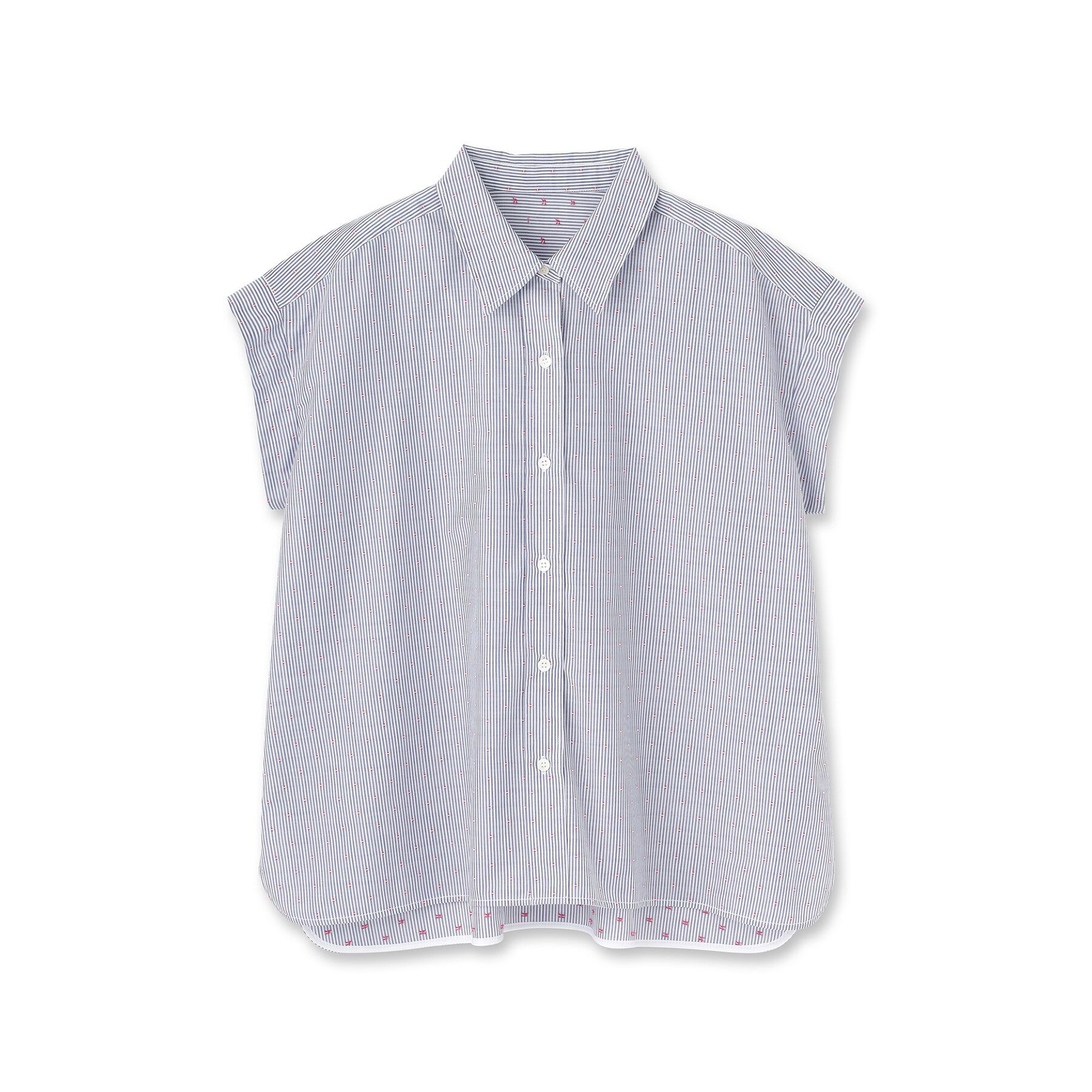 Reflect「【接触冷感】フレンチスリーブシャツブラウス」|シャツ・ブラウス|