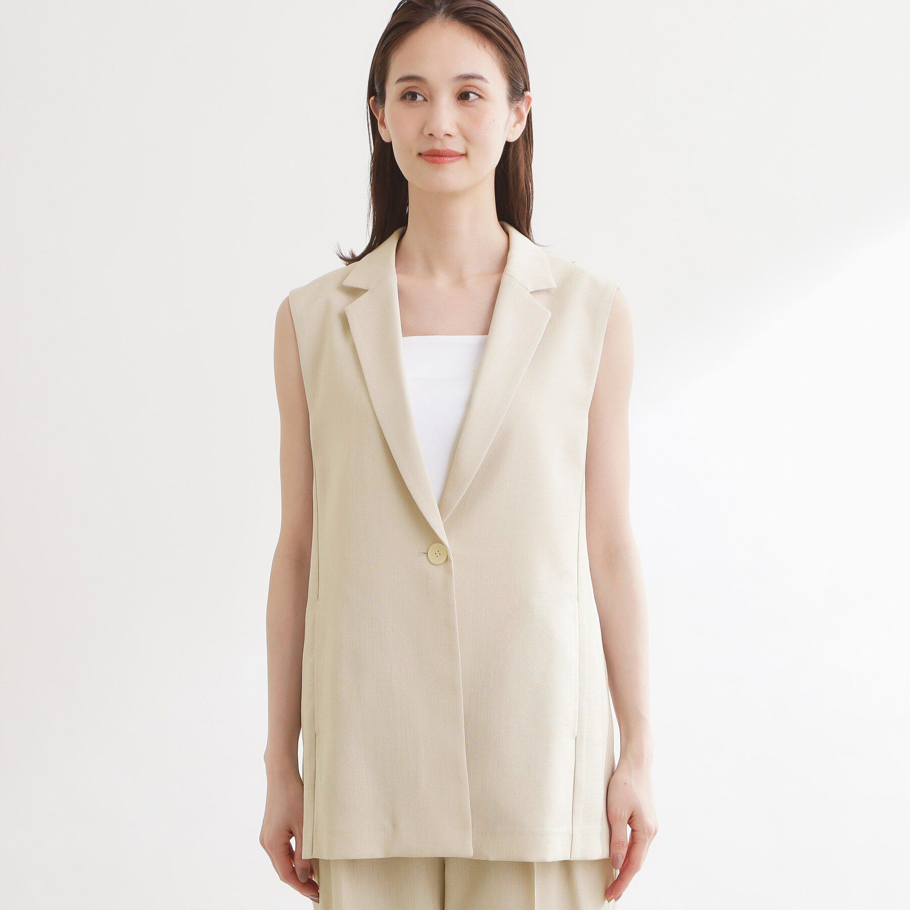 Reflect「【セットアップ可】リネンライクジレ」|ベスト・ジレ|
