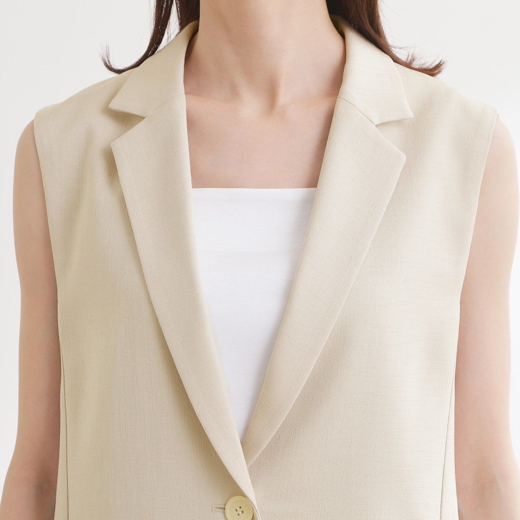 Reflect「【セットアップ可】リネンライクジレ」|ベスト・ジレ|