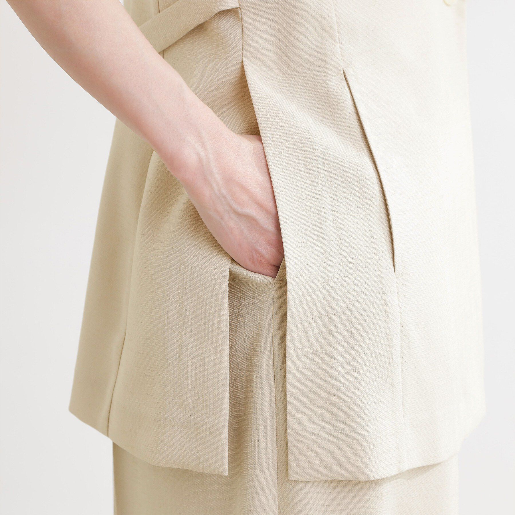 Reflect「【セットアップ可】リネンライクジレ」|ベスト・ジレ|