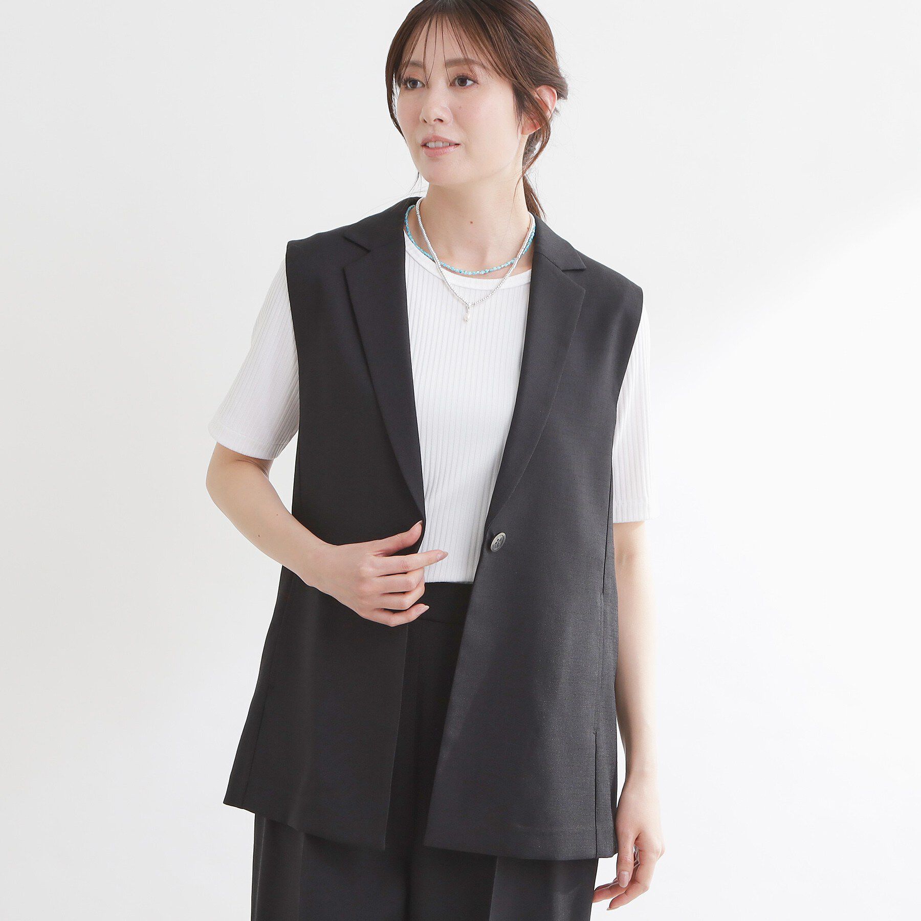 Reflect「【セットアップ可】リネンライクジレ」|ベスト・ジレ|