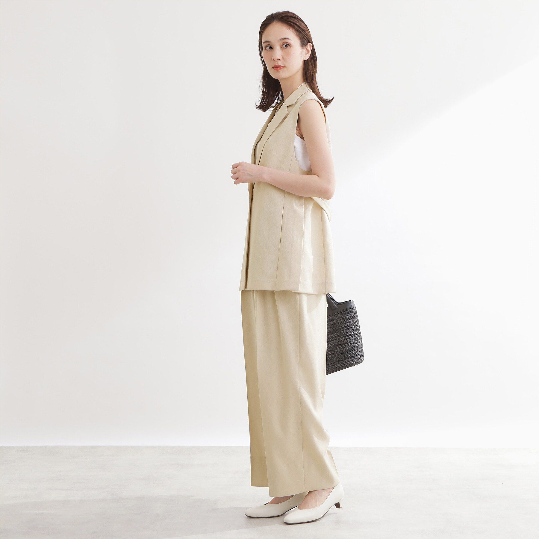 Reflect「【セットアップ可】リネンライクジレ」|ベスト・ジレ|