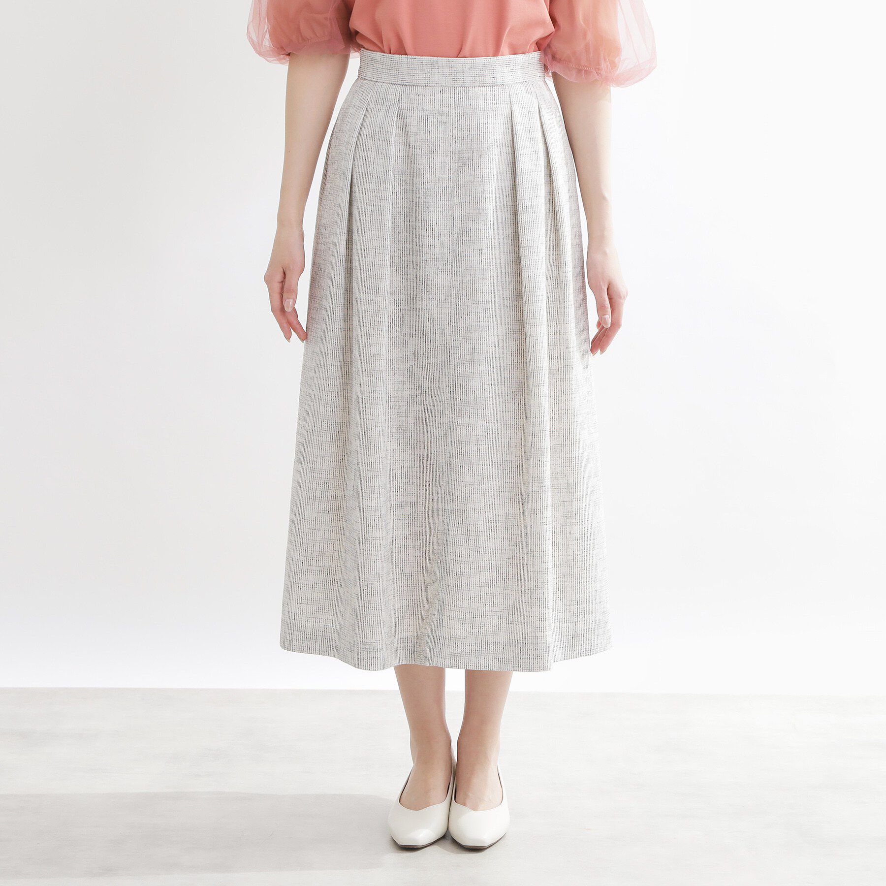 Reflect「ツイードセミフレアスカート」|スカート|