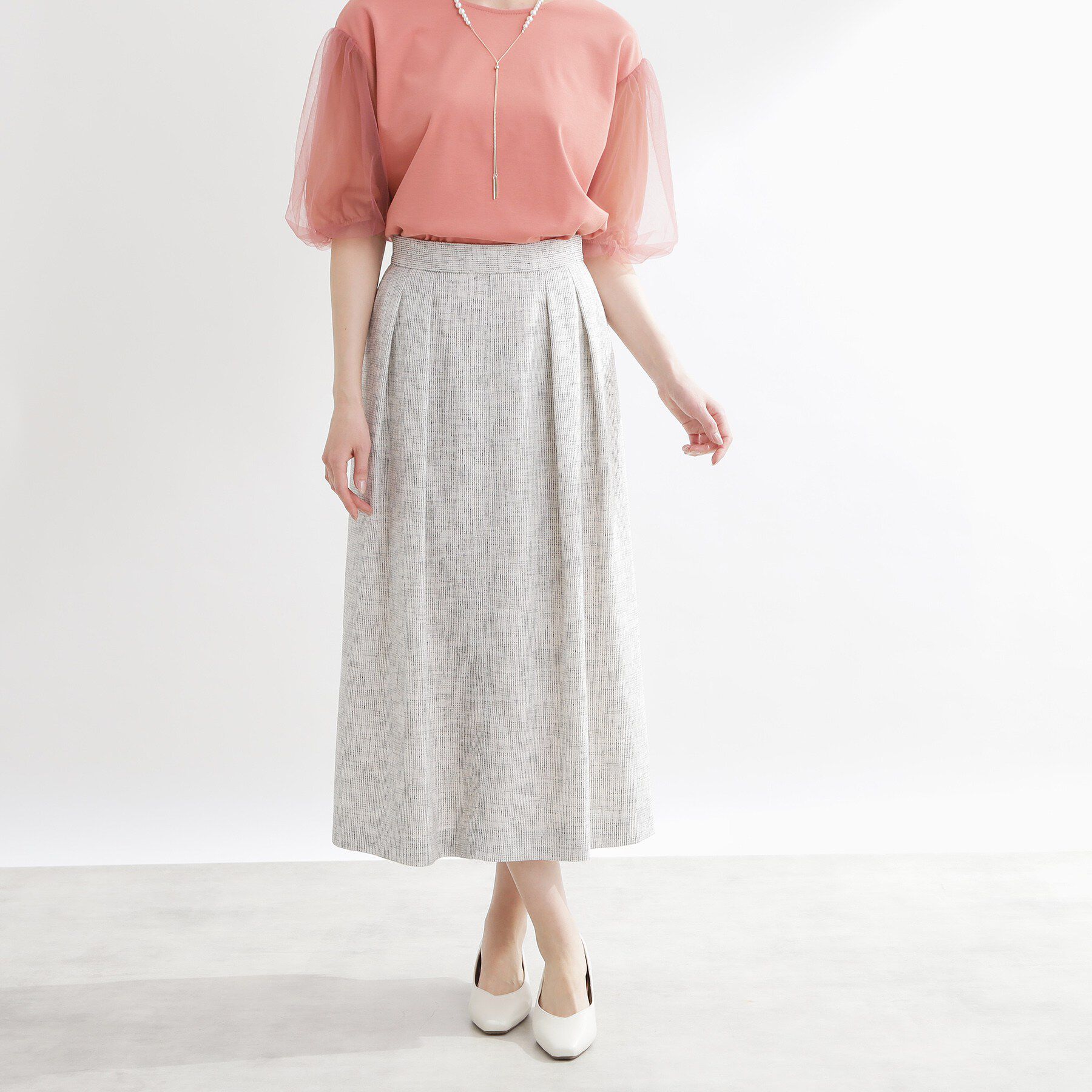 Reflect「ツイードセミフレアスカート」|スカート|