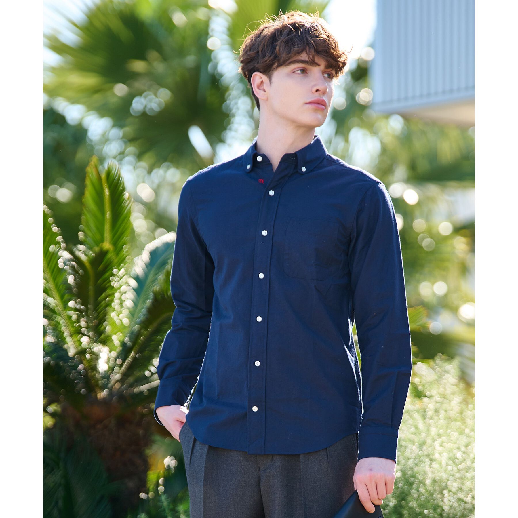 DRESSTERIOR「オックスフォード ラウンドカラーシャツ」|シャツ・ブラウス|