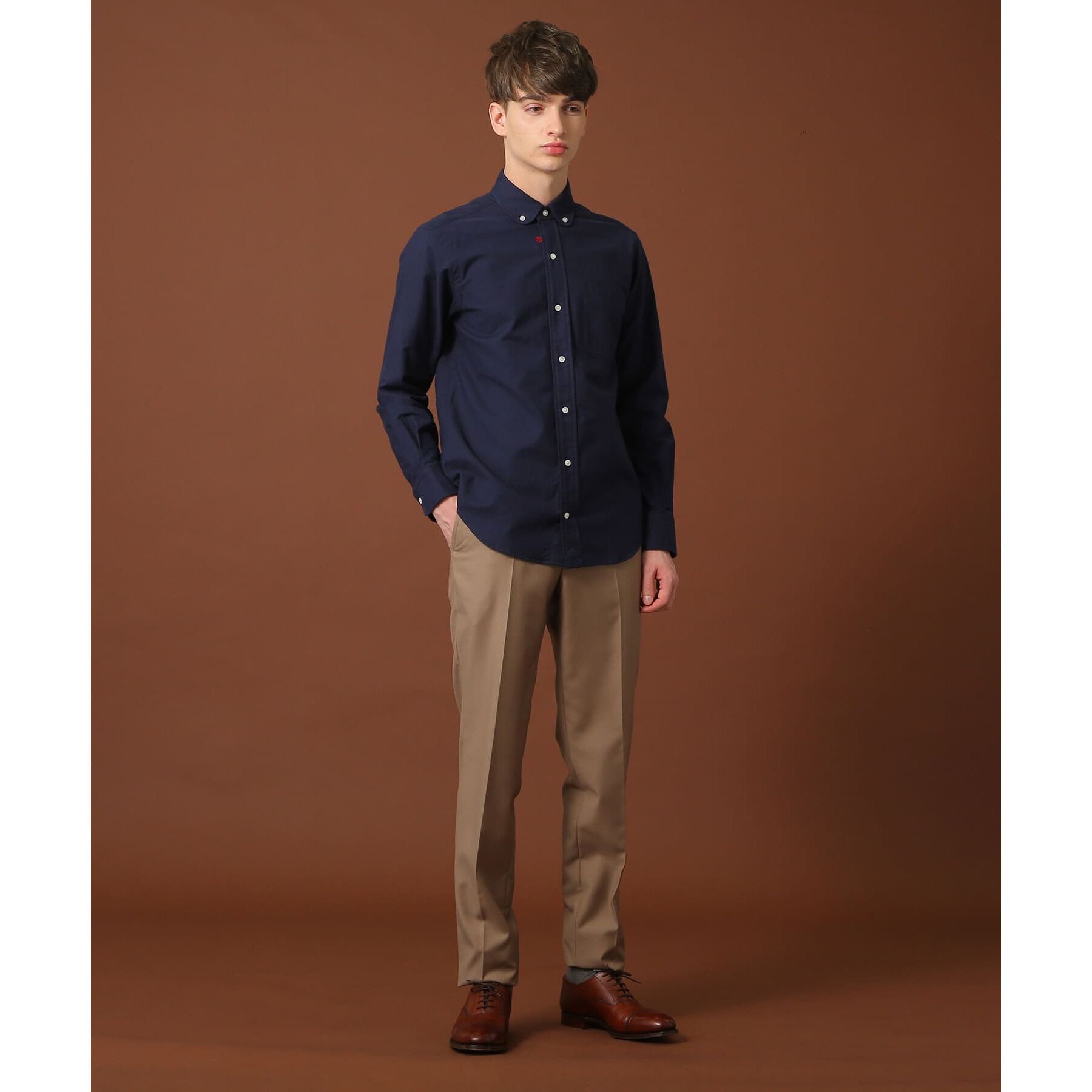 DRESSTERIOR「オックスフォード ラウンドカラーシャツ」|シャツ・ブラウス|