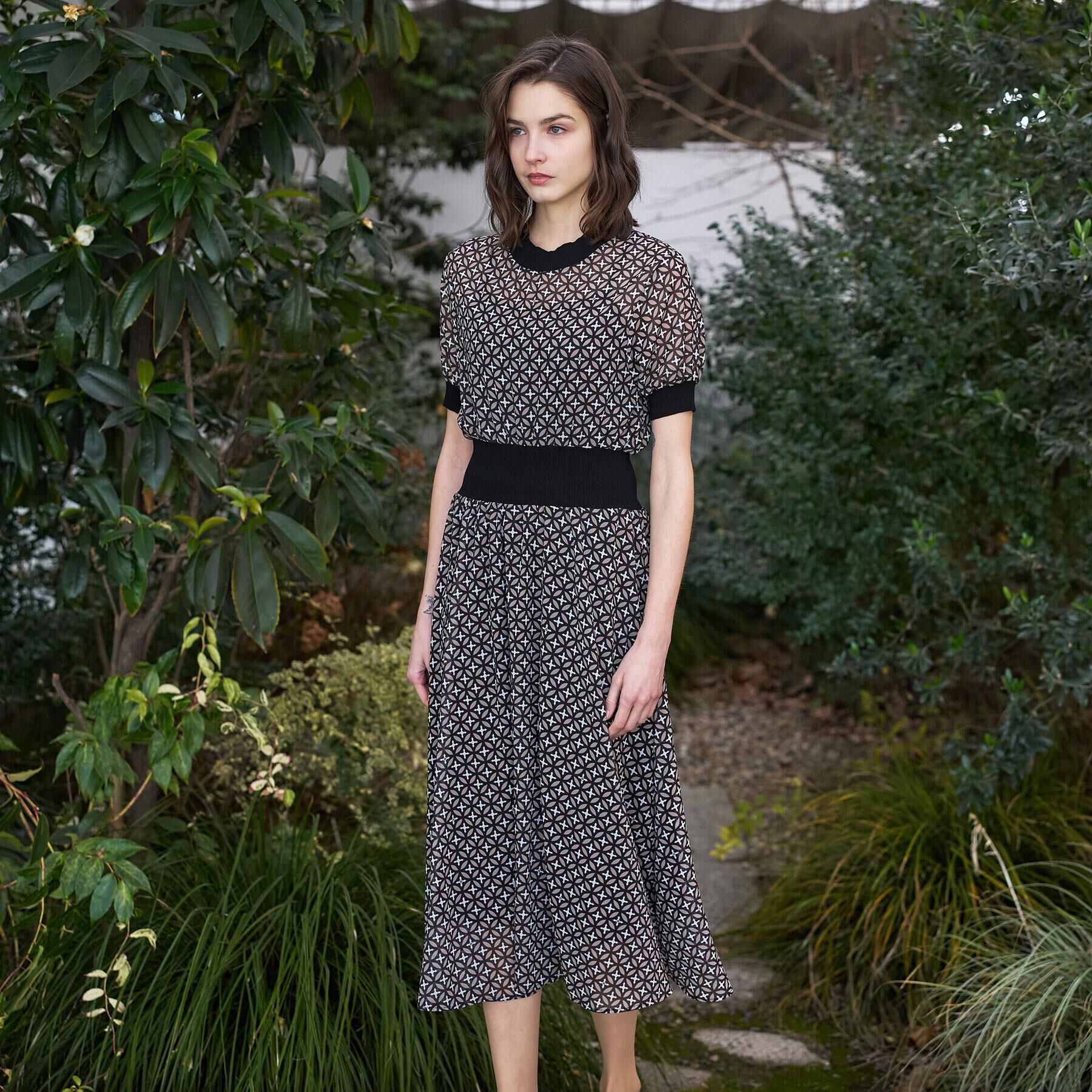 DRESSTERIOR「【otonaMUSE5月号掲載/ウォッシャブル】オーバーラップサークル シアードレス」|ワンピース|