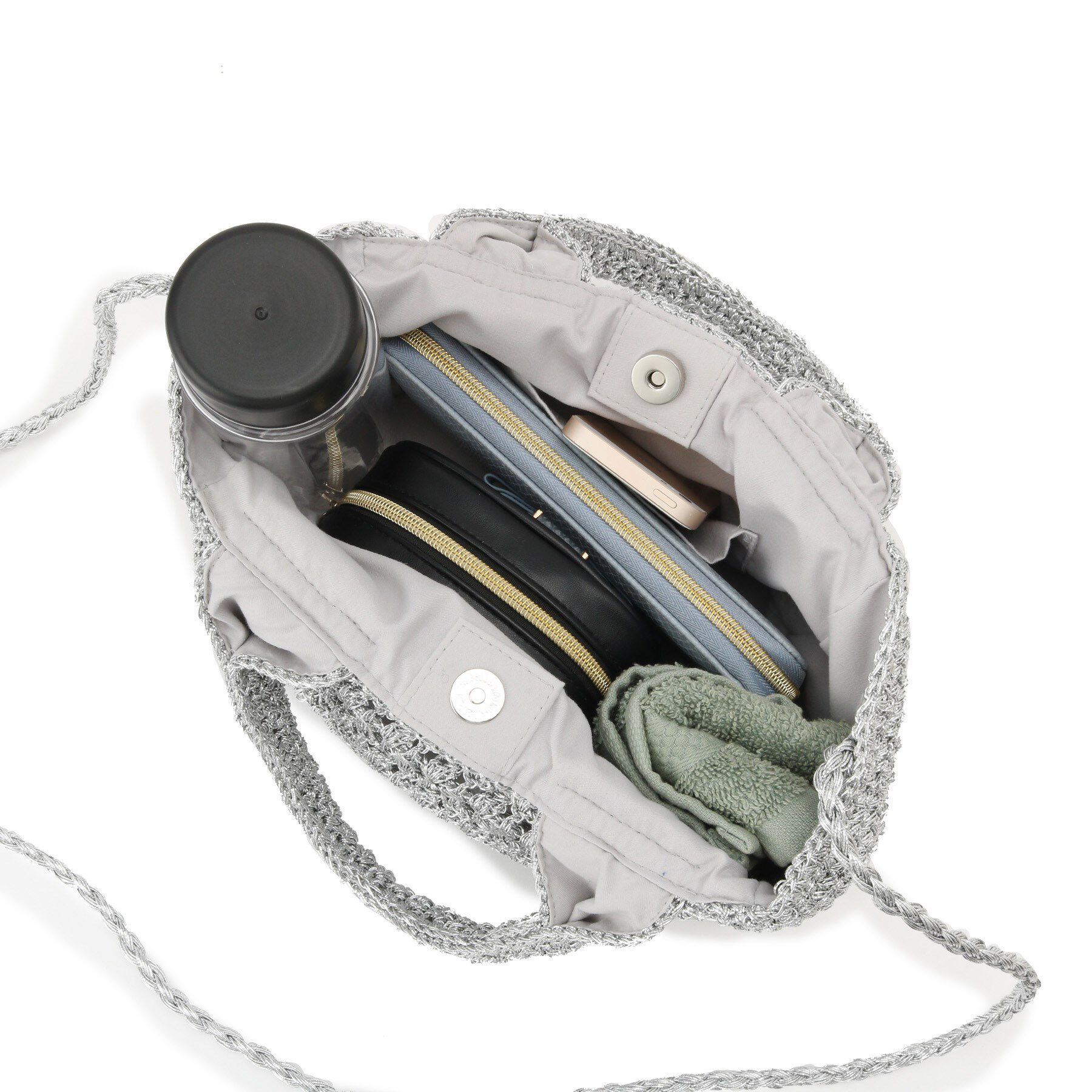 grove「【雑誌掲載】ラメコードスクエア2WAYトート」|トートバッグ|