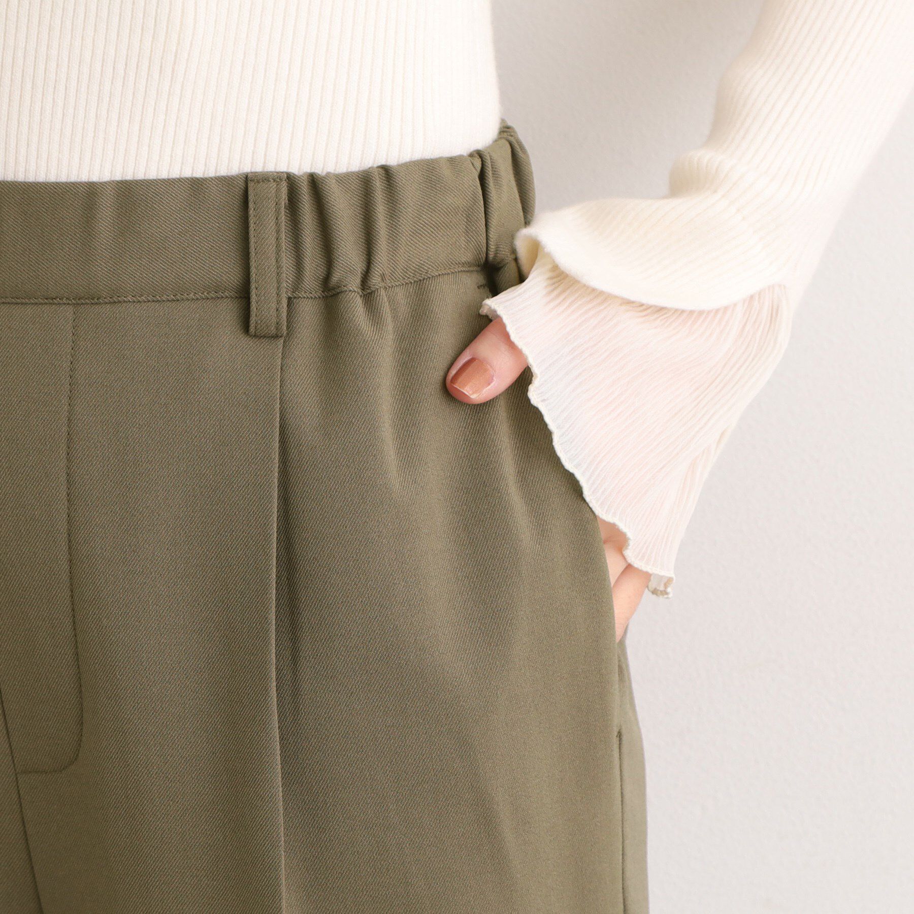 grove「【あったか裏起毛】きれいも楽ちんも叶える、ストレッチストレートパンツ」|その他|