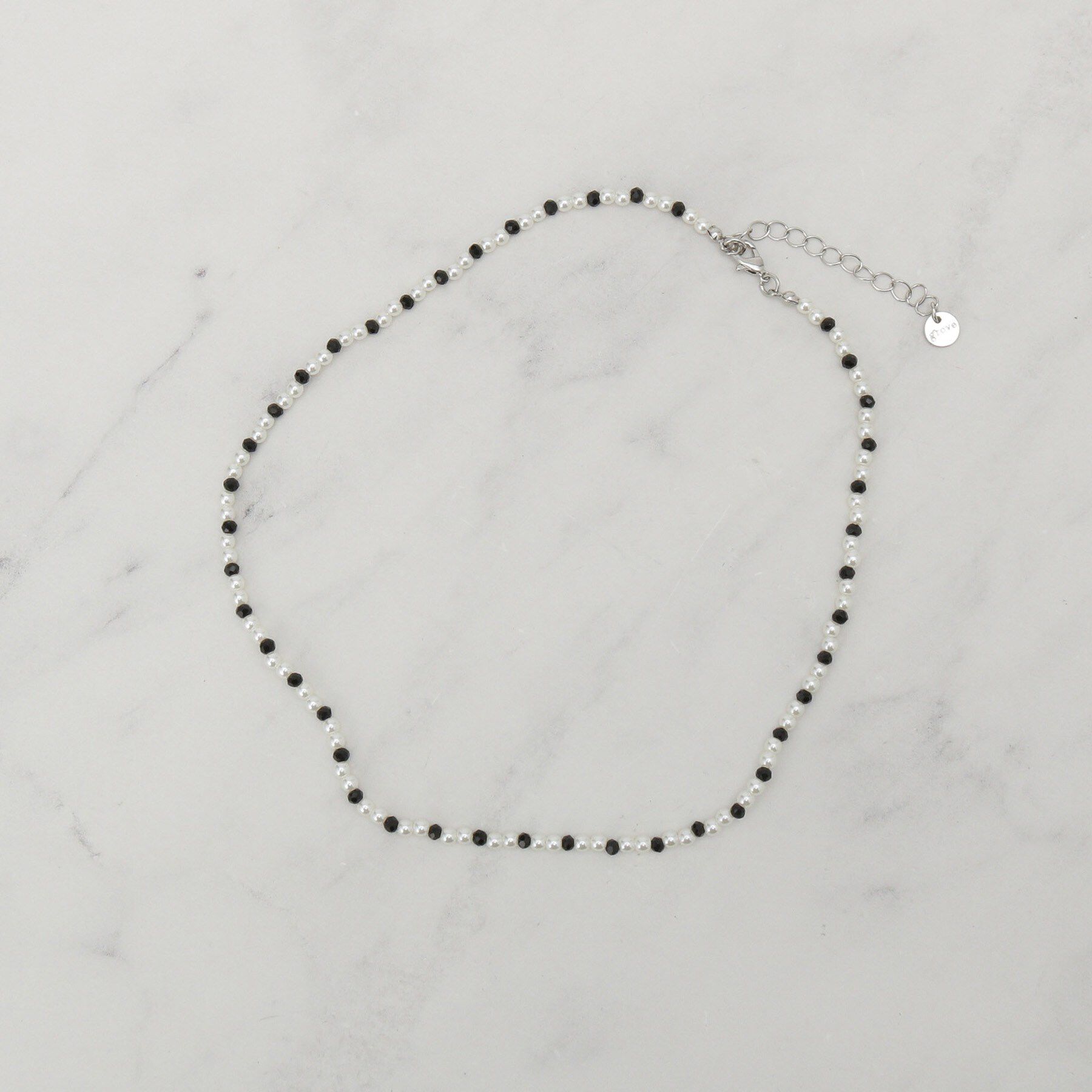 grove「プチパール調ショートネックレス」|ネックレス|ブラック(019)