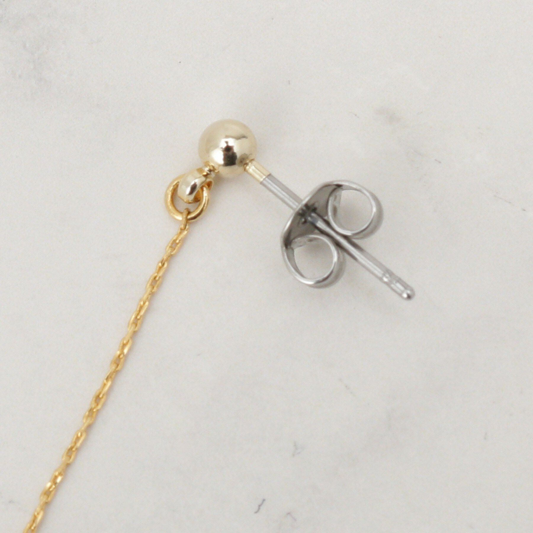 grove「天然石フェイクパールピアス【日本製】」|ピアス|