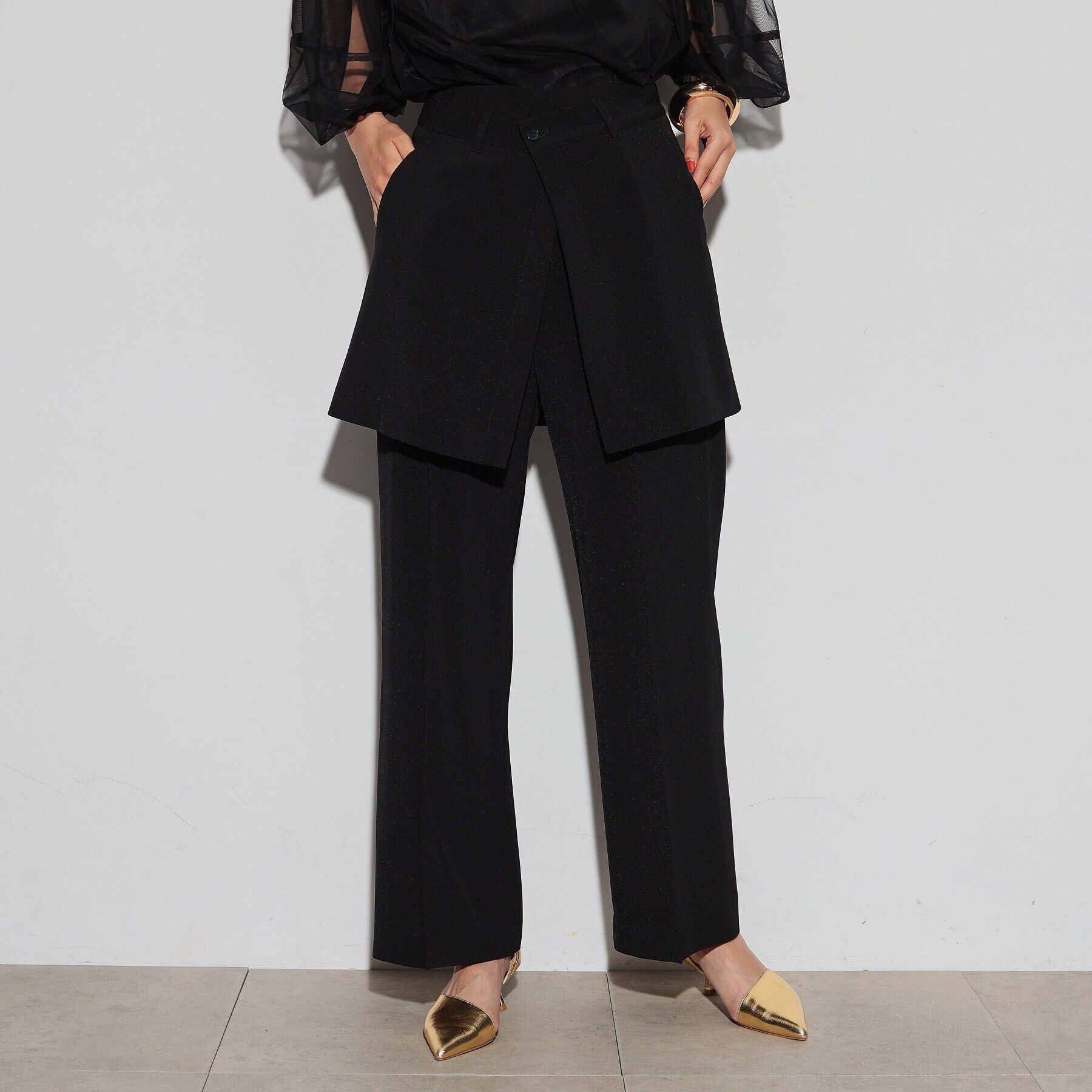 GALLEST「ラップスカート＆パンツレイヤー」|その他|ﾌﾞﾗｯｸ(019)