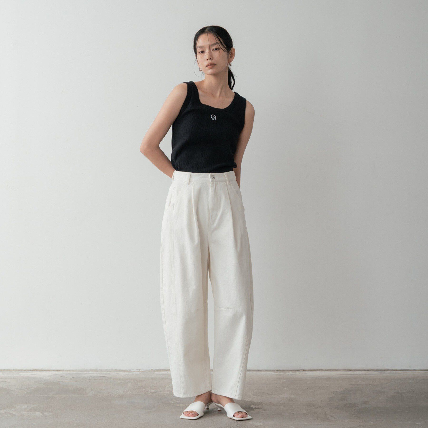 GALLEST「ロゴ刺繍リブタンクトップ」|キャミソール|