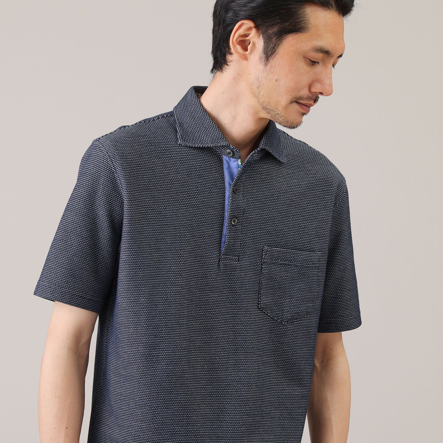 TAKEO KIKUCHI「【抗菌防臭／9色5サイズ展開】ハニカムメランジ ポロシャツ」|ポロシャツ|