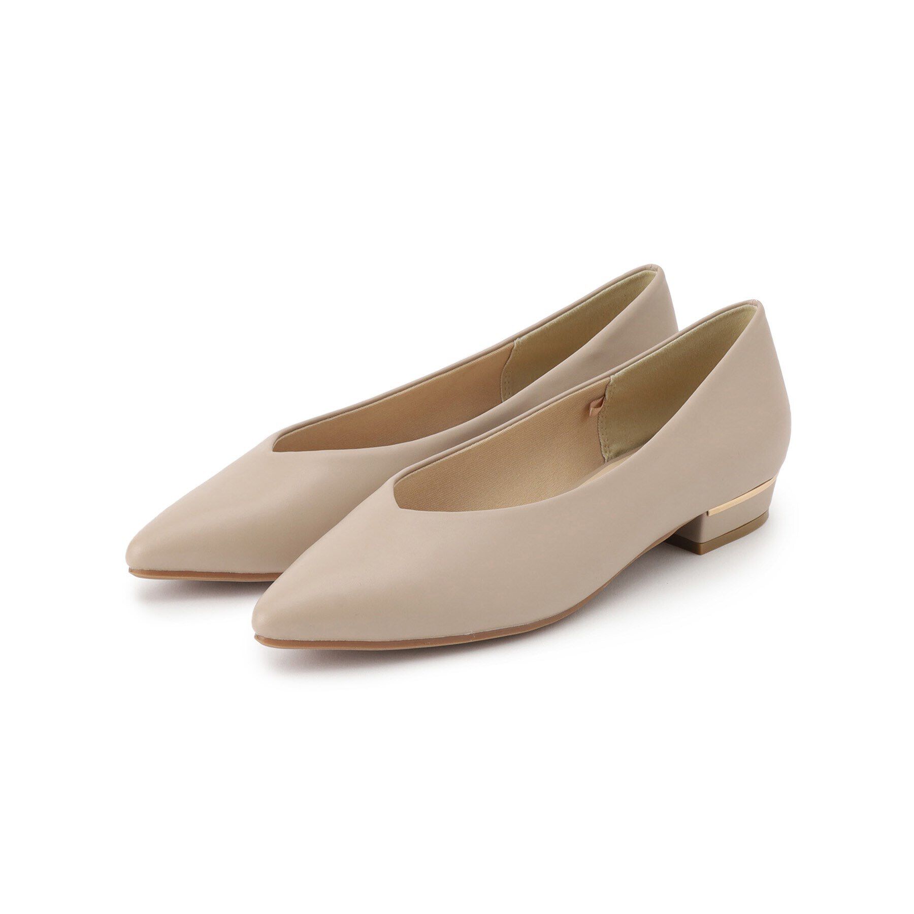 OPAQUE.CLIP「【抗菌防臭加工】Vカットフラットポインテッドパンプス」|その他|ベージュ(052)