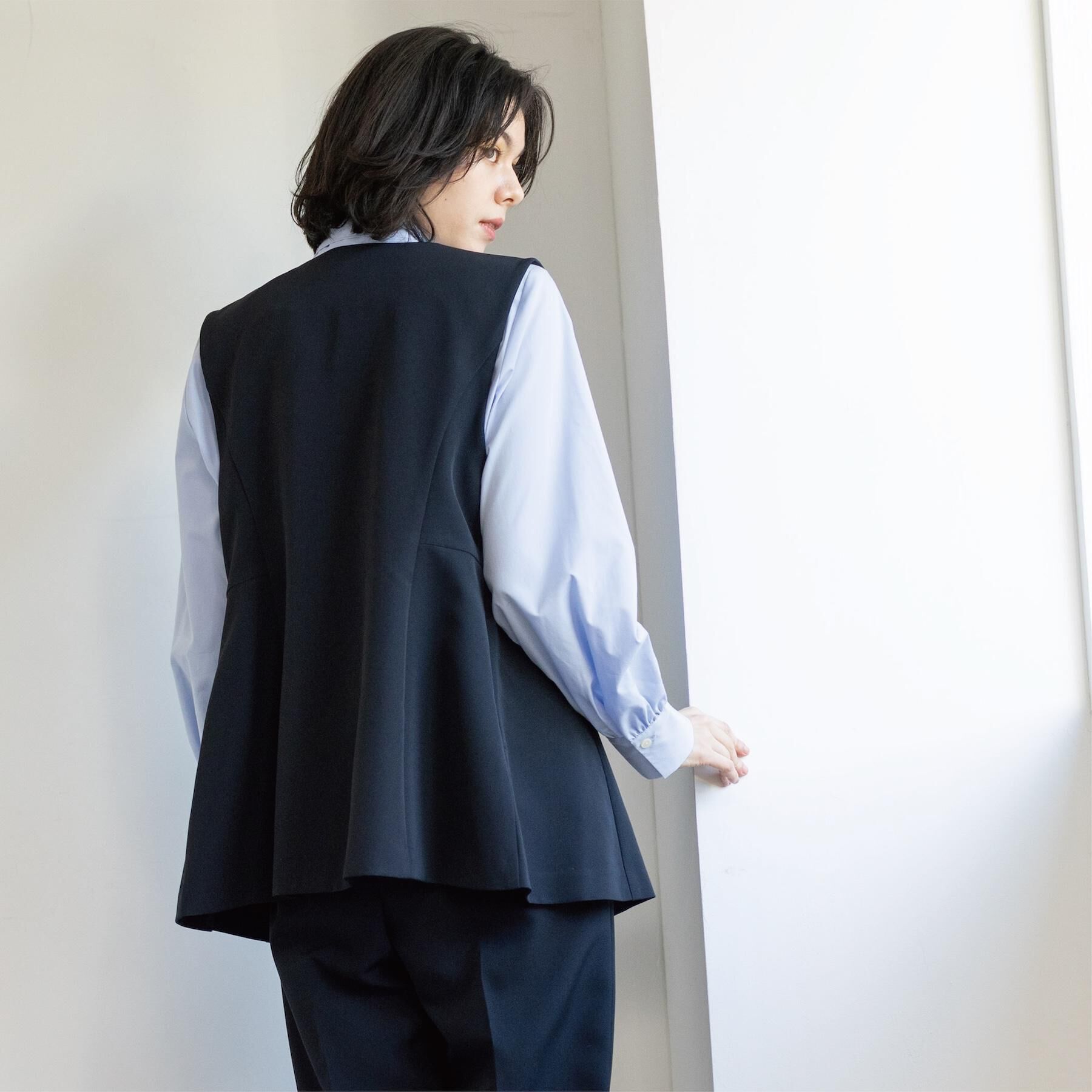 OPAQUE.CLIP「ペプラムジレ/セットアップ対応可【洗濯機OK】」|ベスト・ジレ|