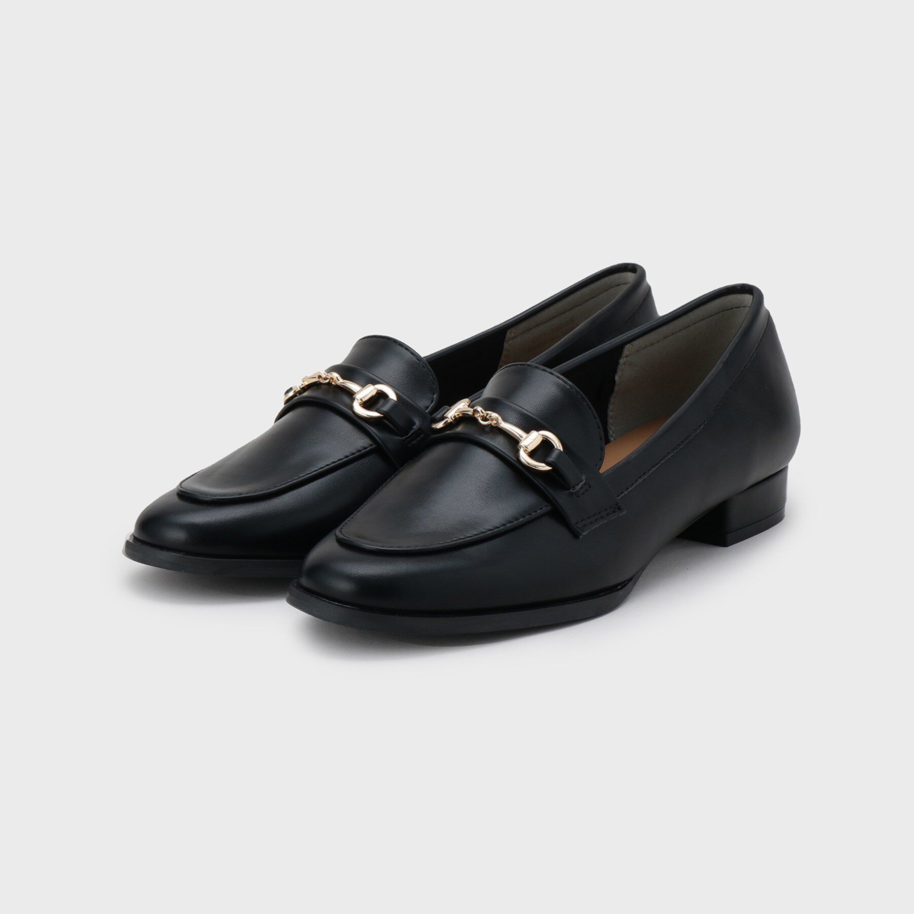 OPAQUE.CLIP「【抗菌防臭加工】ビット付きローファー」|パンプス|ブラック(019)