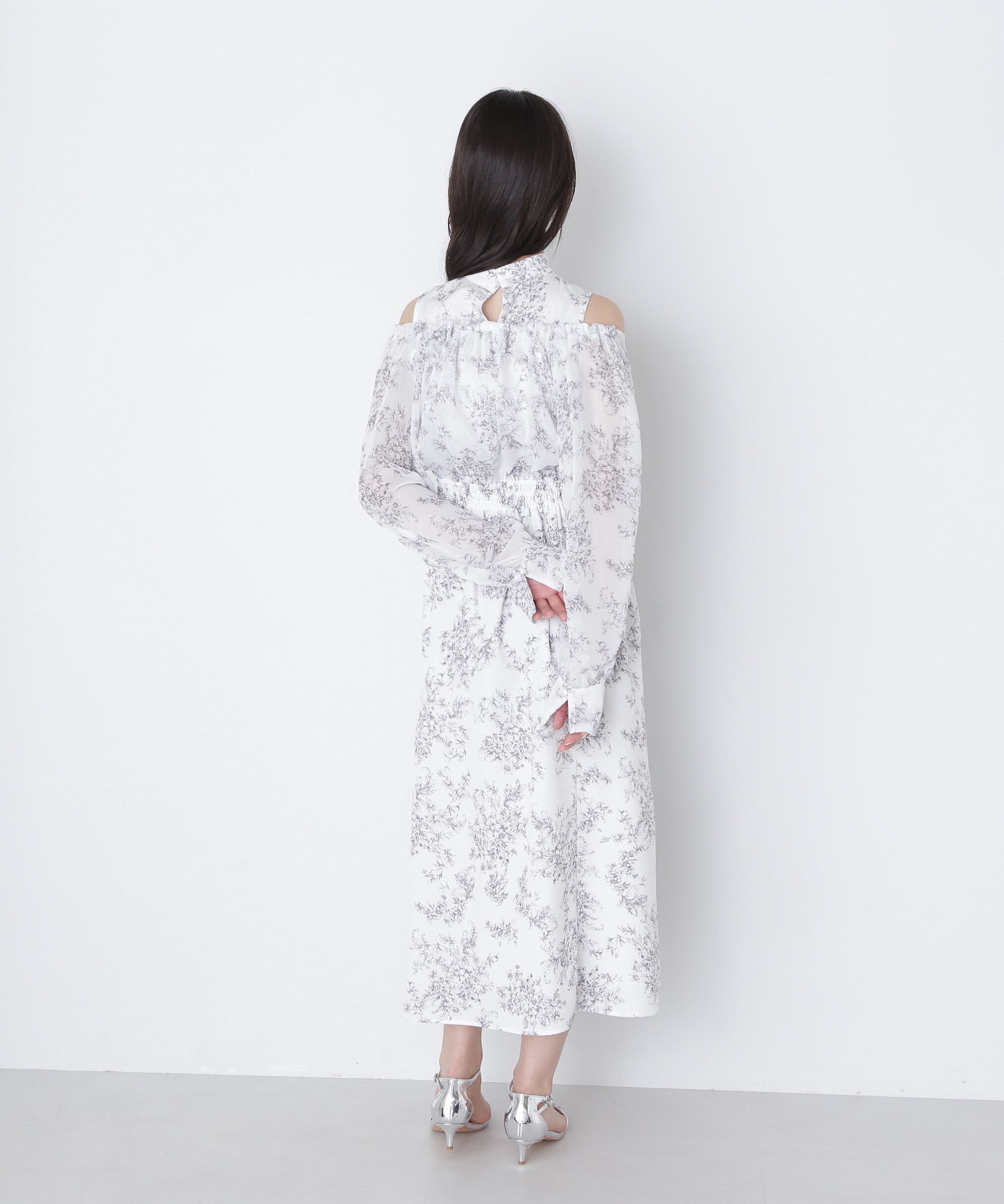  「シアープリントカシュクールワンピース」|ワンピース|