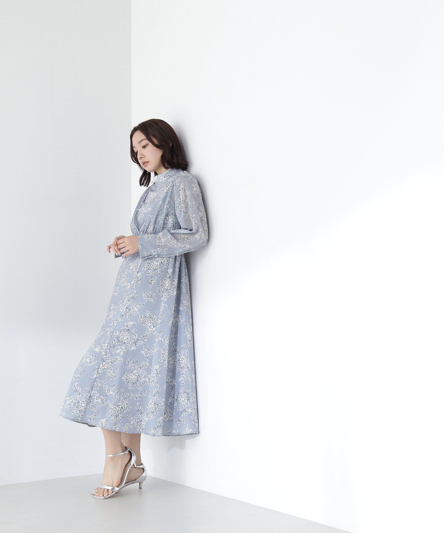  「シアープリントカシュクールワンピース」|ワンピース|